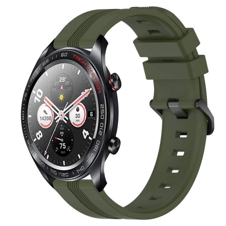Cinturino in silicone a strisce concave da 22 mm, For Honor Magic Watch 2 46mm, For Honor Watch Dream