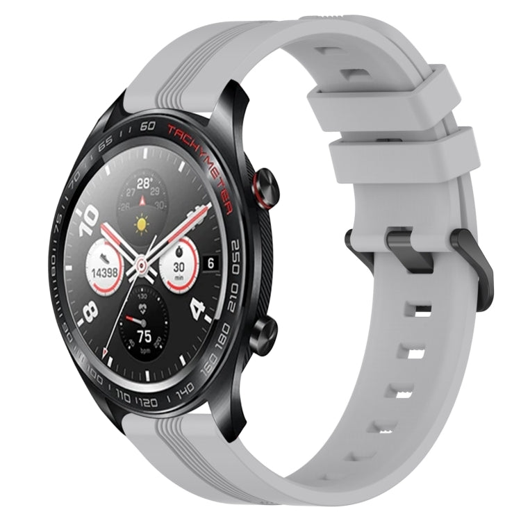 Cinturino in silicone a strisce concave da 22 mm, For Honor Magic Watch 2 46mm, For Honor Watch Dream