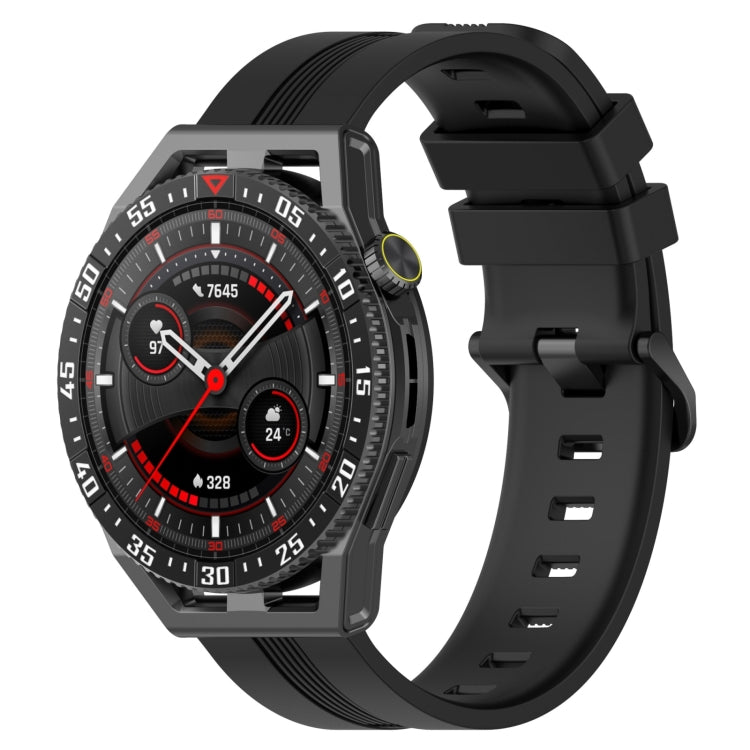 Cinturino in silicone a strisce concave da 22 mm, For Huawei Watch GT3 SE
