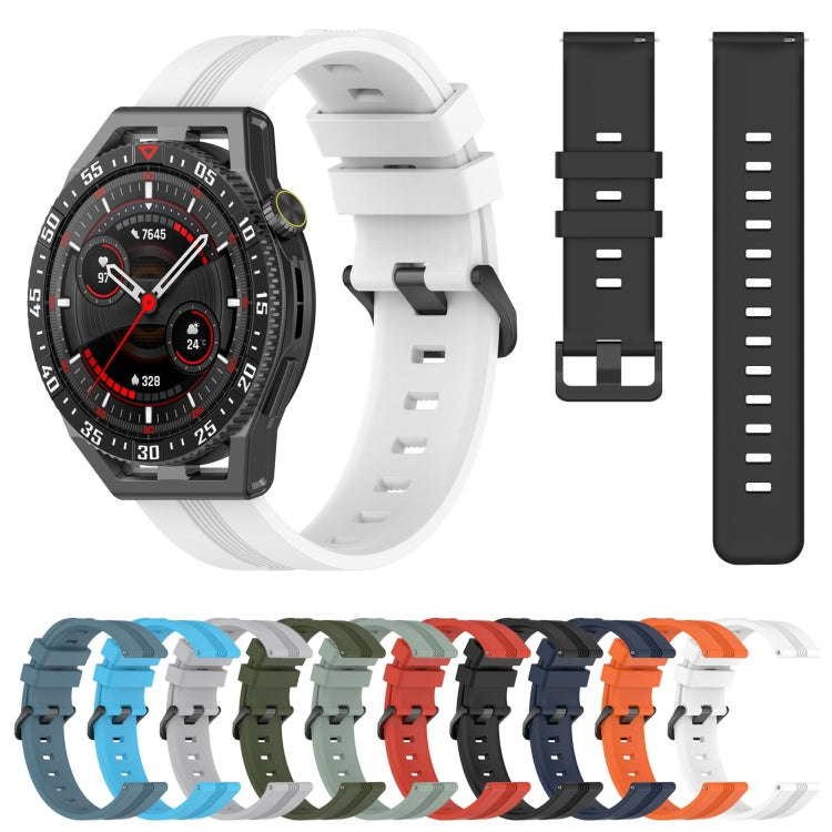 Cinturino in silicone a strisce concave da 22 mm, For Huawei Watch GT3 SE