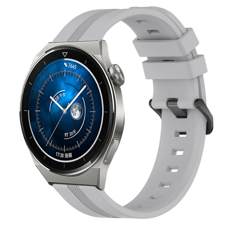 Cinturino in silicone a strisce concave da 20 mm, For Huawei Watch GT3 Pro 43mm, For Huawei Watch GT3 42mm