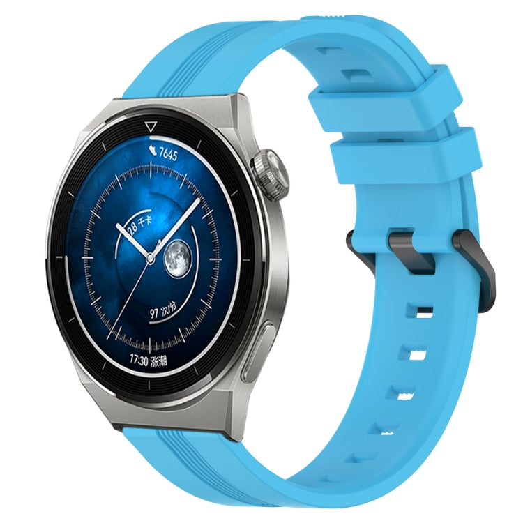 Cinturino in silicone a strisce concave da 20 mm, For Huawei Watch GT3 Pro 43mm, For Huawei Watch GT3 42mm