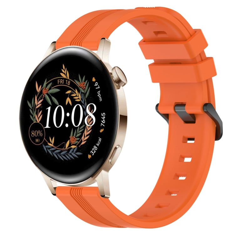 Cinturino in silicone a strisce concave da 20 mm, For Huawei Watch GT3 Pro 43mm, For Huawei Watch GT3 42mm