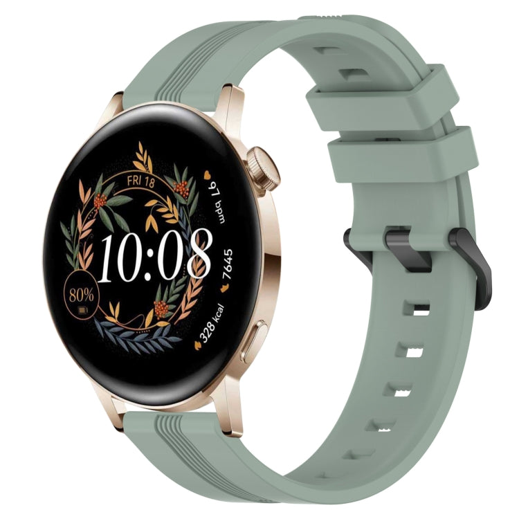 Cinturino in silicone a strisce concave da 20 mm, For Huawei Watch GT3 Pro 43mm, For Huawei Watch GT3 42mm