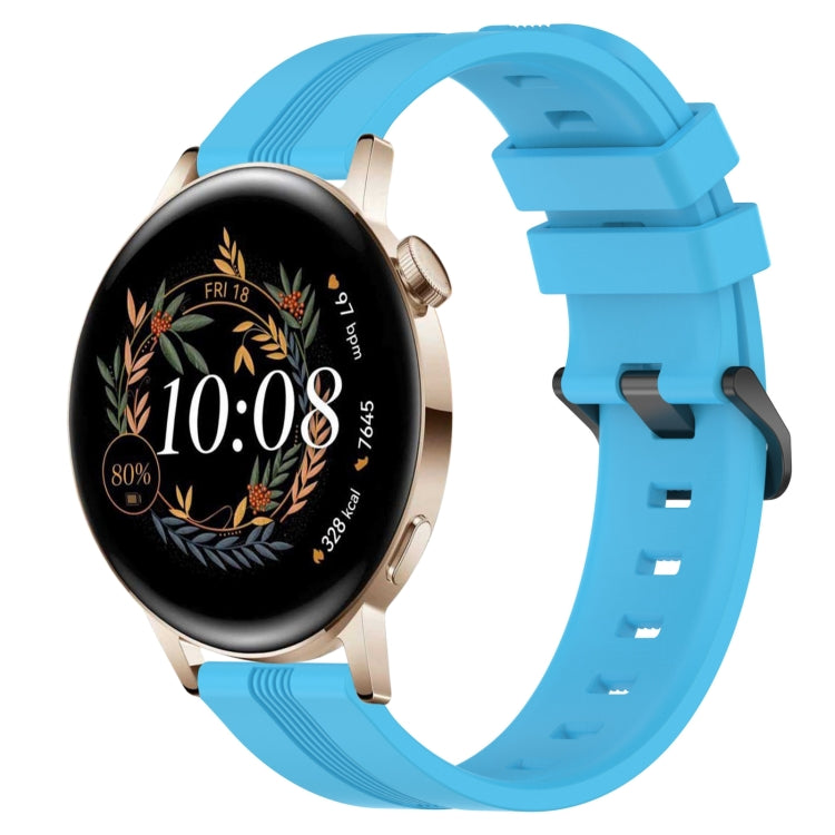 Cinturino in silicone a strisce concave da 20 mm, For Huawei Watch GT3 Pro 43mm, For Huawei Watch GT3 42mm