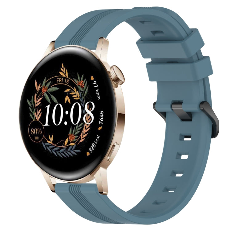 Cinturino in silicone a strisce concave da 20 mm, For Huawei Watch GT3 Pro 43mm, For Huawei Watch GT3 42mm