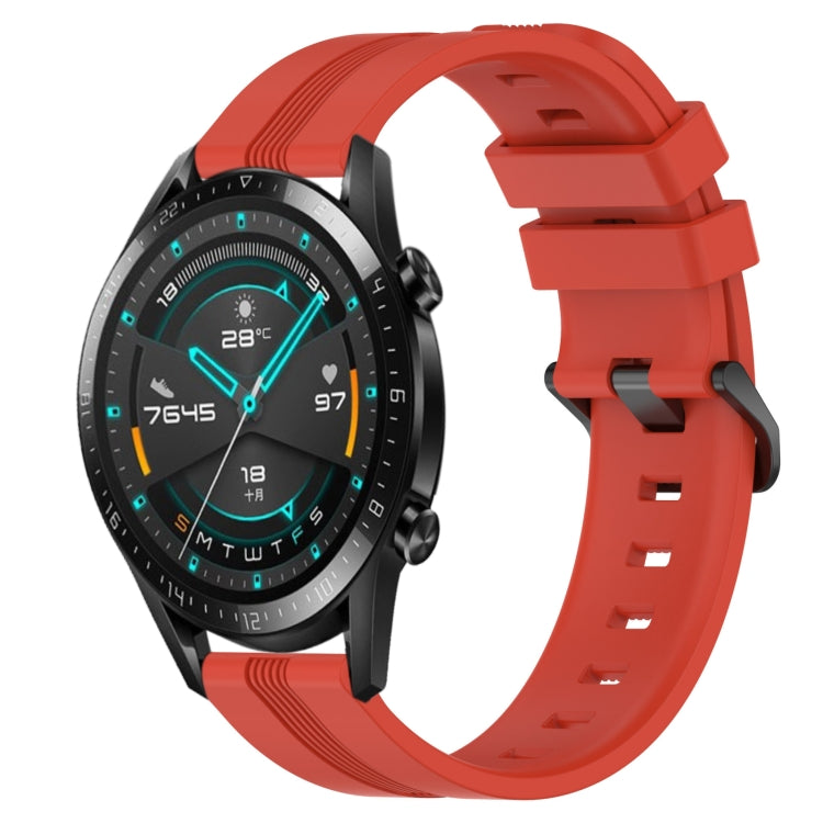 Cinturino in silicone a strisce concave da 20 mm, For Huawei Watch GT2 42mm, For Huawei Watch 2