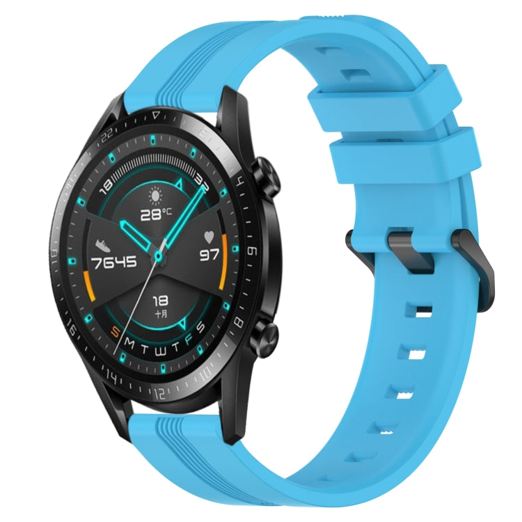 Cinturino in silicone a strisce concave da 20 mm, For Huawei Watch GT2 42mm, For Huawei Watch 2