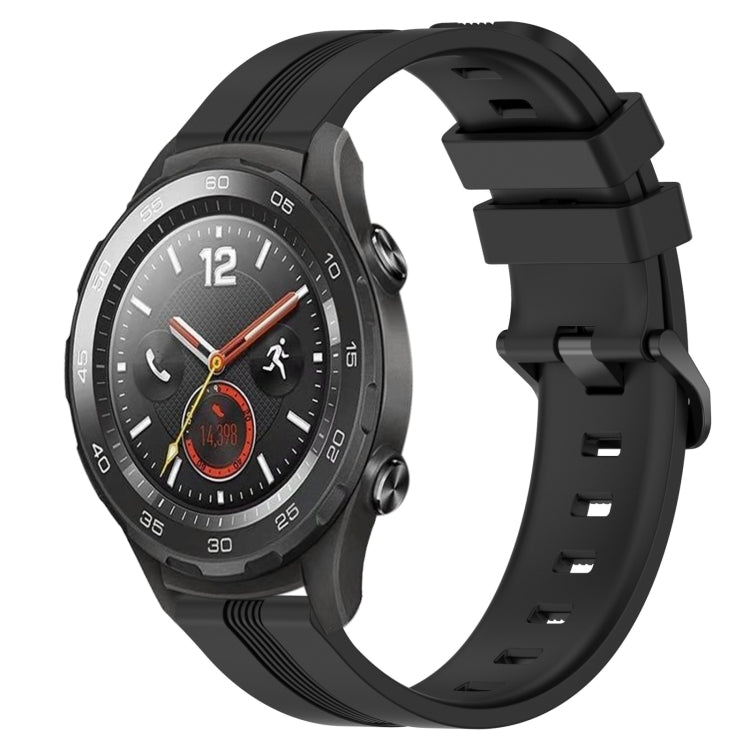 Cinturino in silicone a strisce concave da 20 mm, For Huawei Watch GT2 42mm, For Huawei Watch 2
