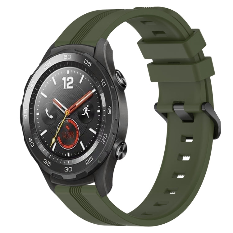 Cinturino in silicone a strisce concave da 20 mm, For Huawei Watch GT2 42mm, For Huawei Watch 2