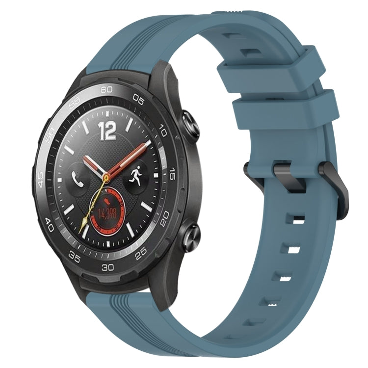 Cinturino in silicone a strisce concave da 20 mm, For Huawei Watch GT2 42mm, For Huawei Watch 2
