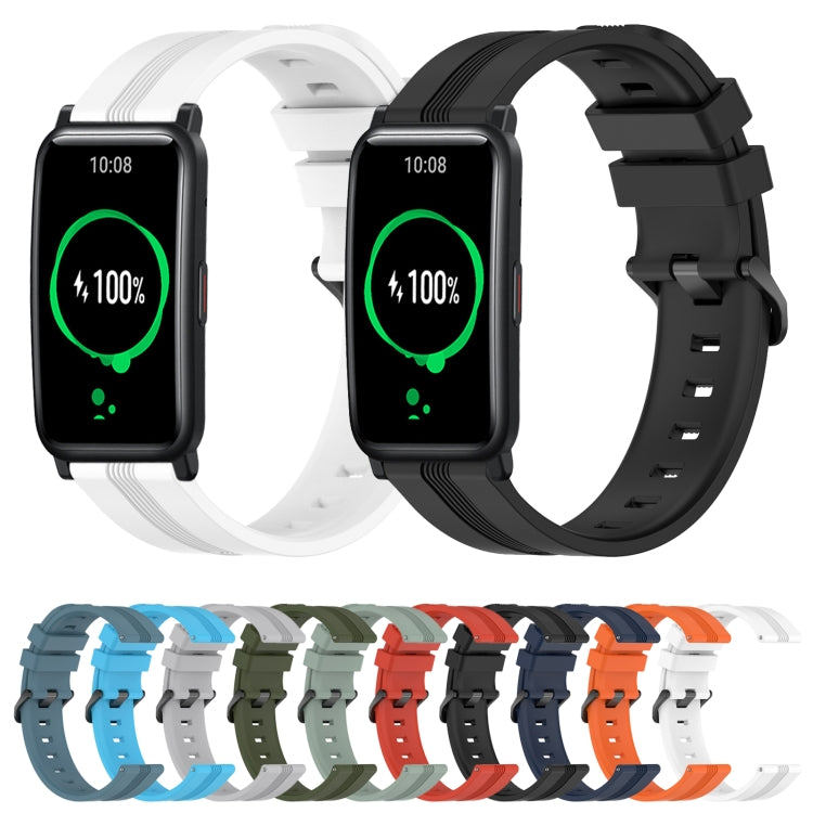 Cinturino in silicone a strisce concave da 20 mm, For Honor Watch ES, For Honor MagicWatch2 42mm