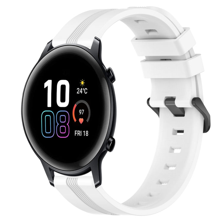 Cinturino in silicone a strisce concave da 20 mm, For Honor Watch ES, For Honor MagicWatch2 42mm