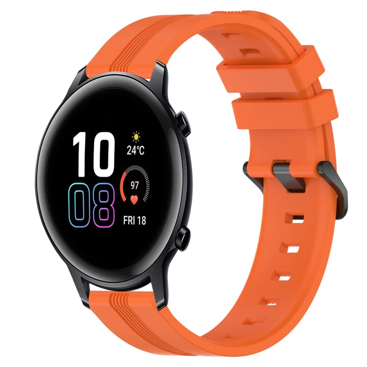 Cinturino in silicone a strisce concave da 20 mm, For Honor Watch ES, For Honor MagicWatch2 42mm