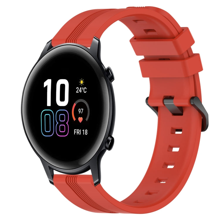 Cinturino in silicone a strisce concave da 20 mm, For Honor Watch ES, For Honor MagicWatch2 42mm