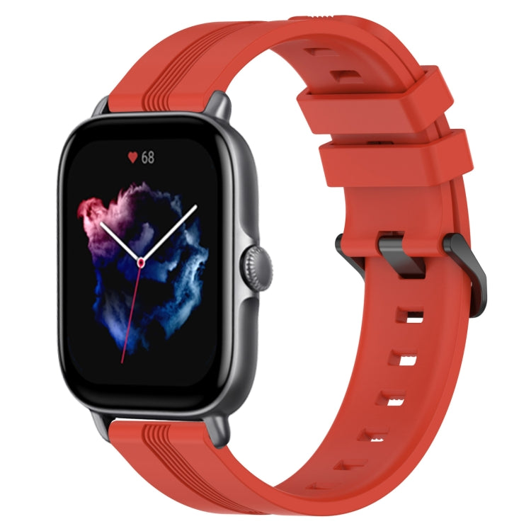 Cinturino in silicone a strisce concave da 20 mm, For Amazfit GTS 4, For Amazfit GTS 3