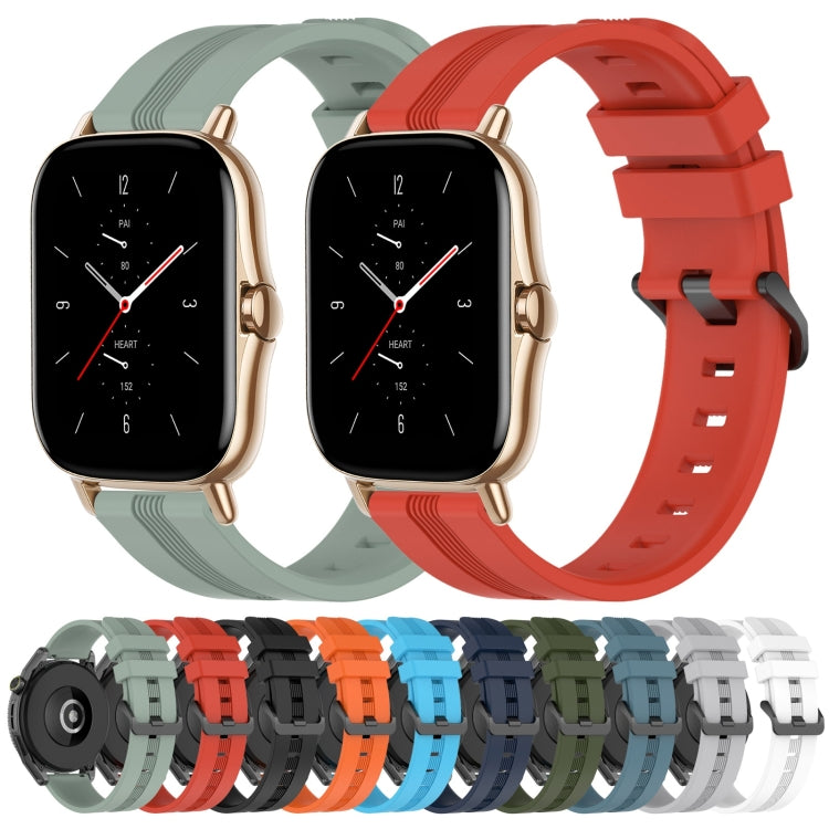 Cinturino in silicone a strisce concave da 20 mm, For Amazfit GTS 2, For Amazfit GTS
