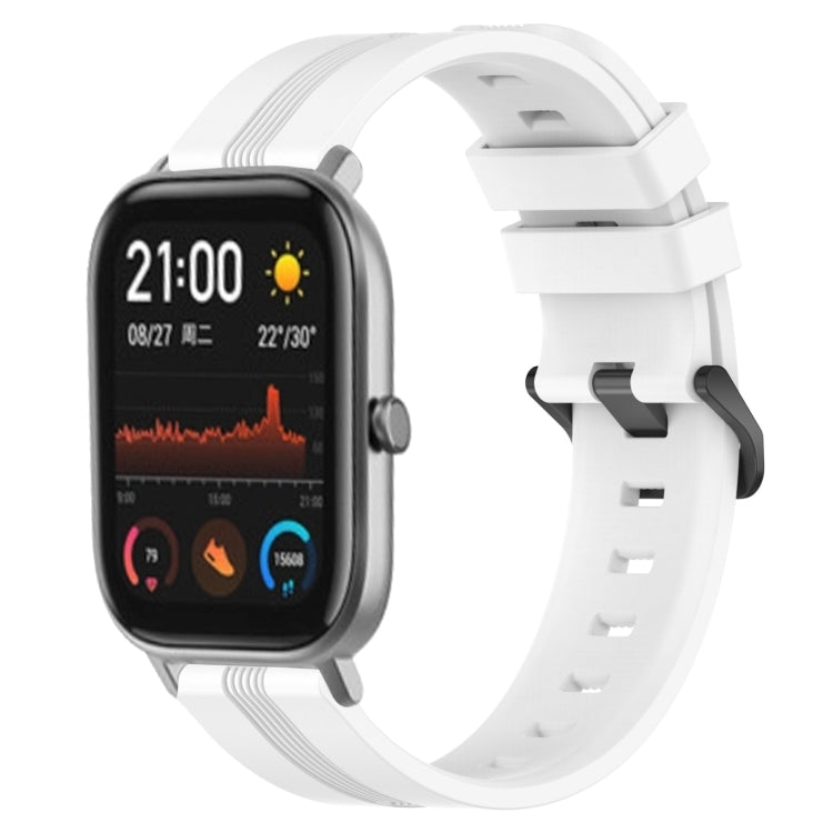 Cinturino in silicone a strisce concave da 20 mm, For Amazfit GTS 2, For Amazfit GTS