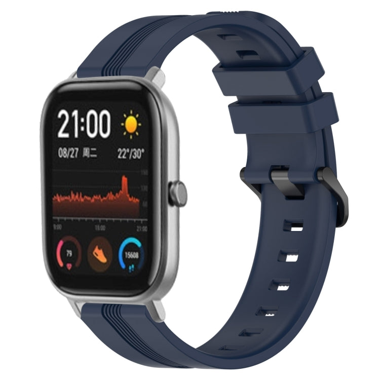 Cinturino in silicone a strisce concave da 20 mm, For Amazfit GTS 2, For Amazfit GTS