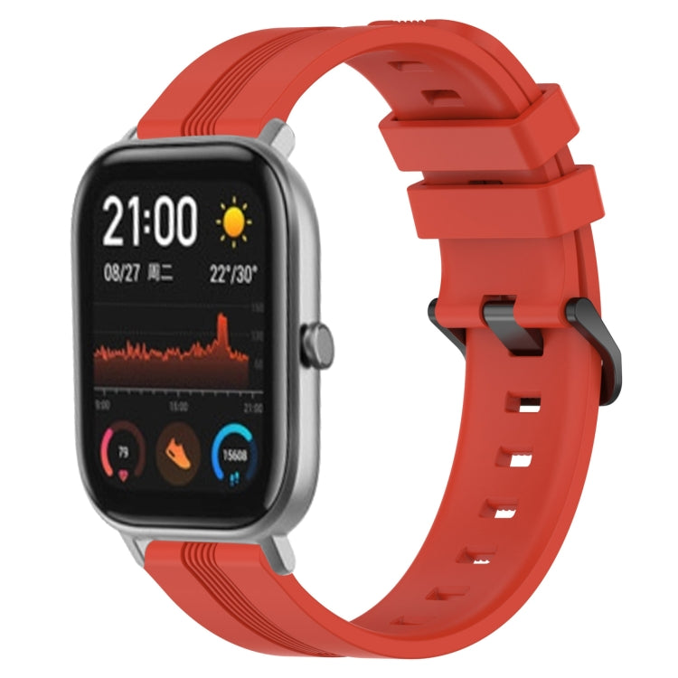 Cinturino in silicone a strisce concave da 20 mm, For Amazfit GTS 2, For Amazfit GTS