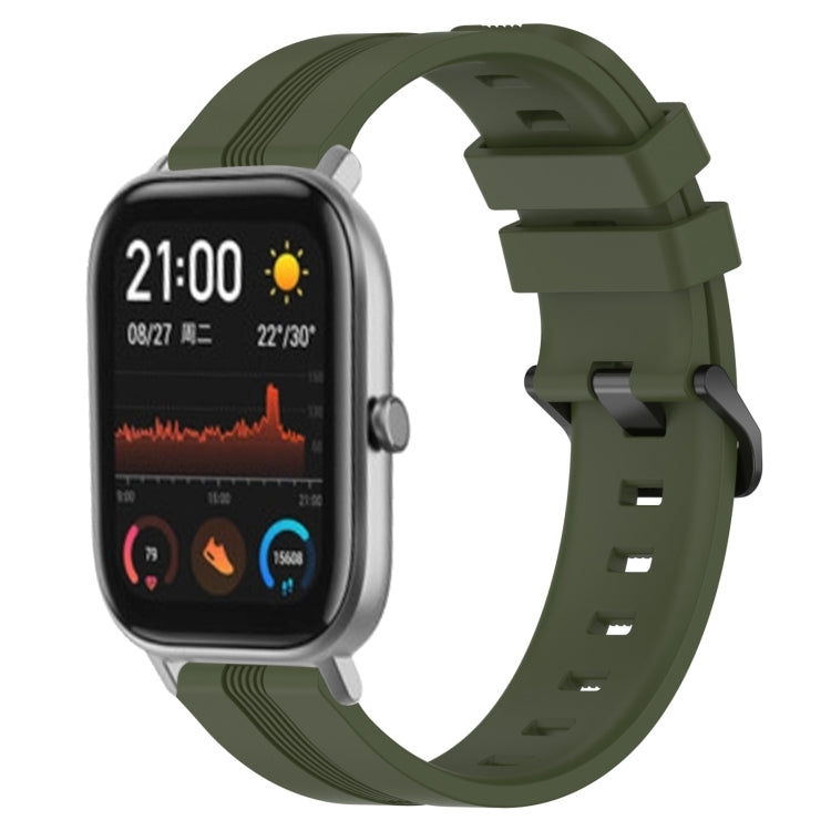 Cinturino in silicone a strisce concave da 20 mm, For Amazfit GTS 2, For Amazfit GTS