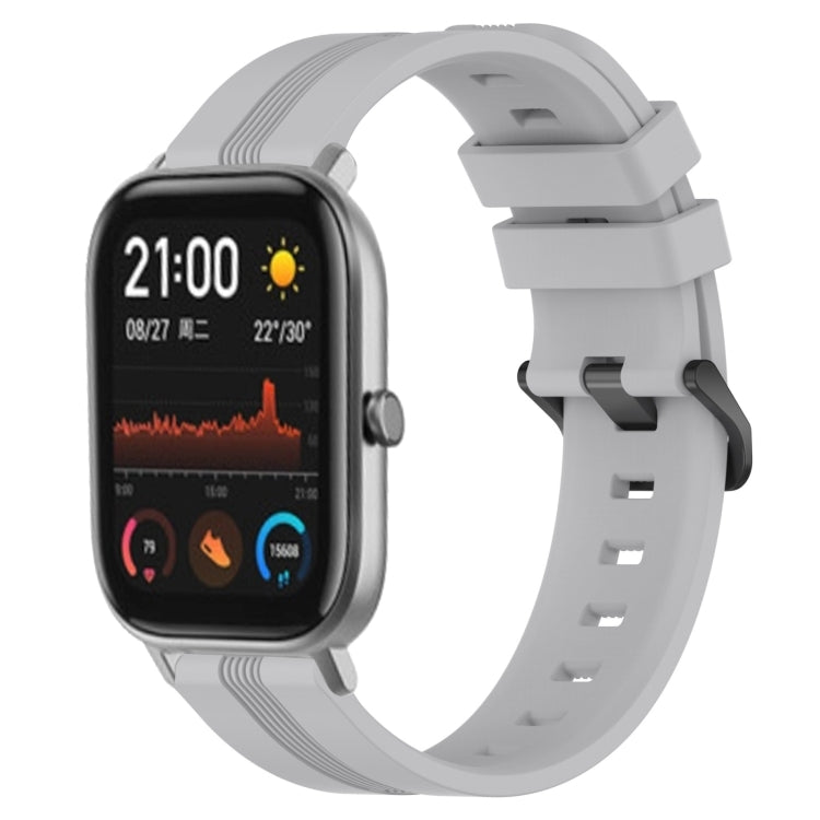 Cinturino in silicone a strisce concave da 20 mm, For Amazfit GTS 2, For Amazfit GTS