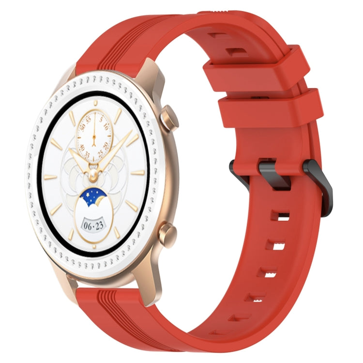 Cinturino in silicone a strisce concave da 20 mm, For Amazfit GTR 42mm, For Amazfit Pop Pro