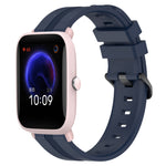 Cinturino in silicone a strisce concave da 20 mm, For Amazfit GTR 42mm, For Amazfit Pop Pro