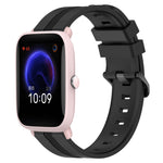 Cinturino in silicone a strisce concave da 20 mm, For Amazfit GTR 42mm, For Amazfit Pop Pro