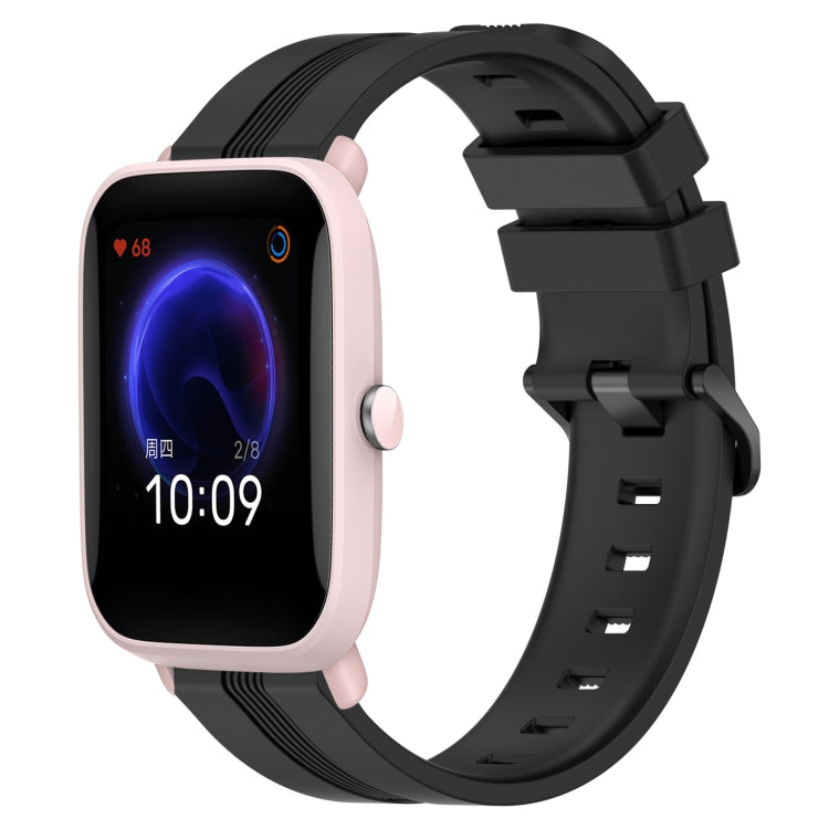Cinturino in silicone a strisce concave da 20 mm, For Amazfit GTR 42mm, For Amazfit Pop Pro
