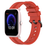 Cinturino in silicone a strisce concave da 20 mm, For Amazfit GTR 42mm, For Amazfit Pop Pro
