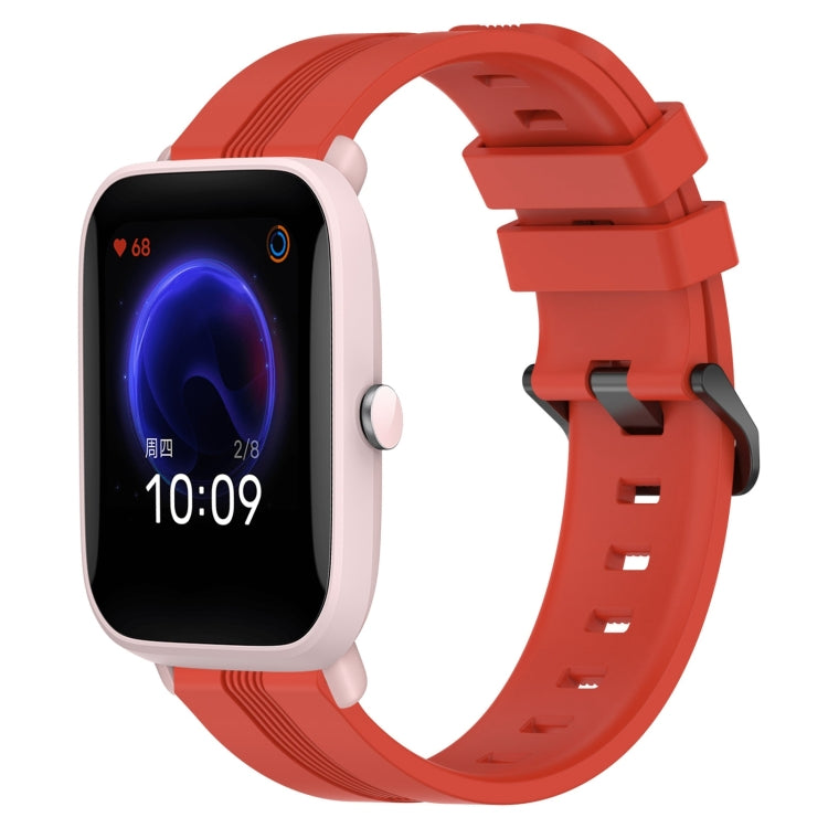Cinturino in silicone a strisce concave da 20 mm, For Amazfit GTR 42mm, For Amazfit Pop Pro
