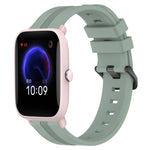 Cinturino in silicone a strisce concave da 20 mm, For Amazfit GTR 42mm, For Amazfit Pop Pro