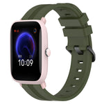 Cinturino in silicone a strisce concave da 20 mm, For Amazfit GTR 42mm, For Amazfit Pop Pro