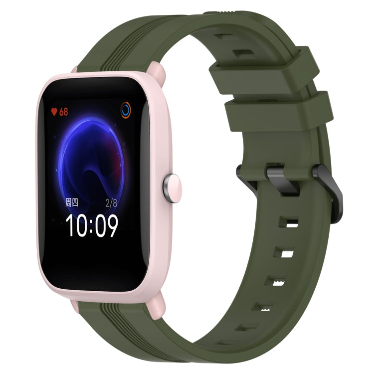 Cinturino in silicone a strisce concave da 20 mm, For Amazfit GTR 42mm, For Amazfit Pop Pro