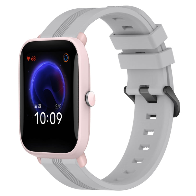 Cinturino in silicone a strisce concave da 20 mm, For Amazfit GTR 42mm, For Amazfit Pop Pro