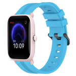 Cinturino in silicone a strisce concave da 20 mm, For Amazfit GTR 42mm, For Amazfit Pop Pro