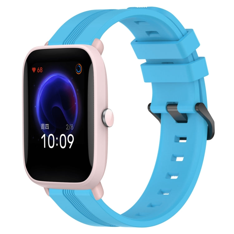 Cinturino in silicone a strisce concave da 20 mm, For Amazfit GTR 42mm, For Amazfit Pop Pro