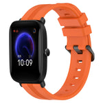 Cinturino in silicone a strisce concave da 20 mm, For Amazfit Pop