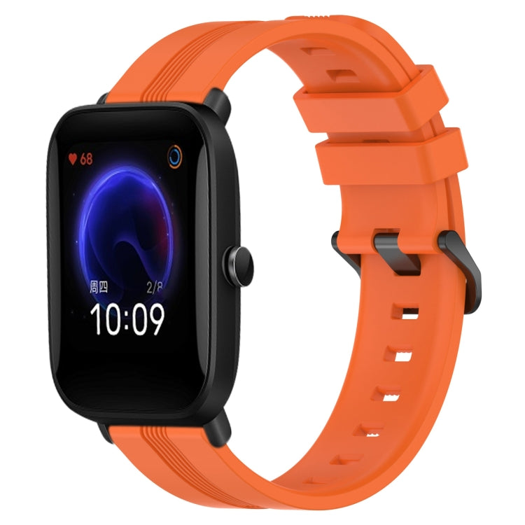 Cinturino in silicone a strisce concave da 20 mm, For Amazfit Pop