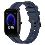 Cinturino in silicone a strisce concave da 20 mm, For Amazfit Pop
