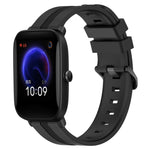 Cinturino in silicone a strisce concave da 20 mm, For Amazfit Pop