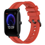 Cinturino in silicone a strisce concave da 20 mm, For Amazfit Pop