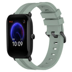 Cinturino in silicone a strisce concave da 20 mm, For Amazfit Pop