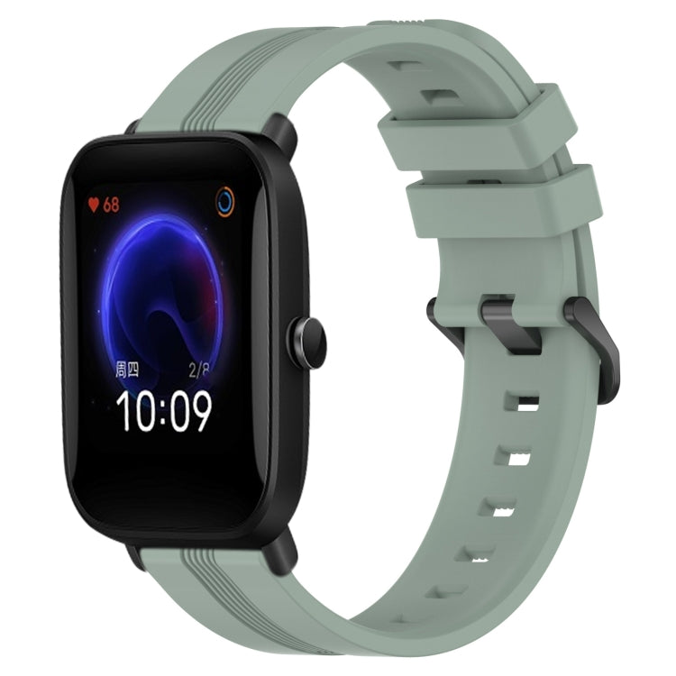 Cinturino in silicone a strisce concave da 20 mm, For Amazfit Pop