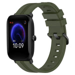 Cinturino in silicone a strisce concave da 20 mm, For Amazfit Pop