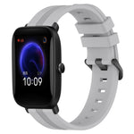 Cinturino in silicone a strisce concave da 20 mm, For Amazfit Pop