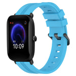 Cinturino in silicone a strisce concave da 20 mm, For Amazfit Pop