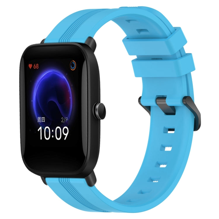 Cinturino in silicone a strisce concave da 20 mm, For Amazfit Pop