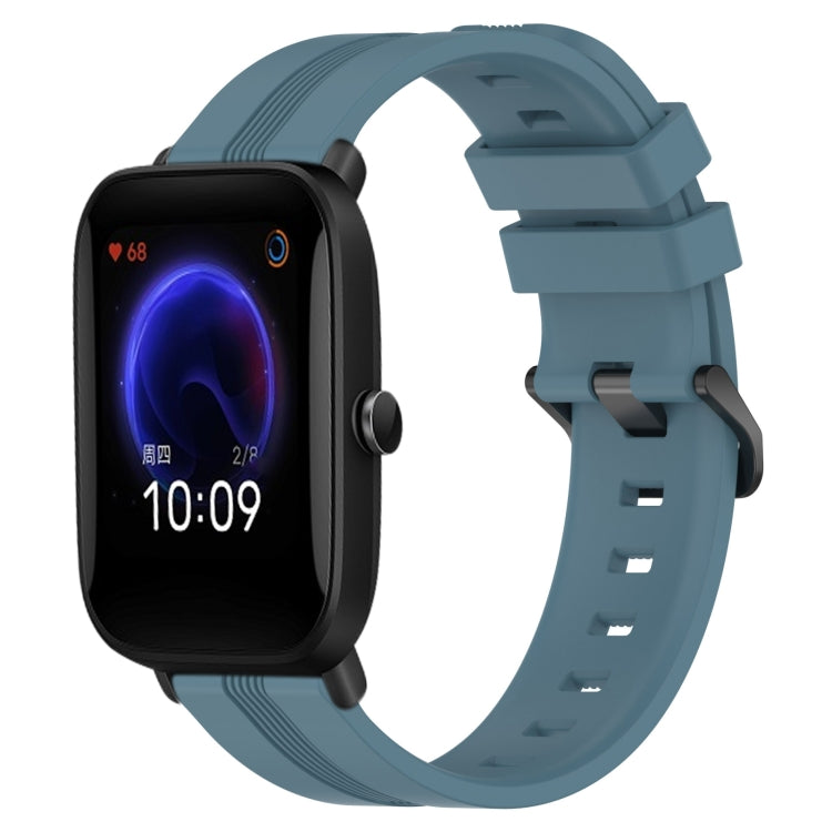 Cinturino in silicone a strisce concave da 20 mm, For Amazfit Pop